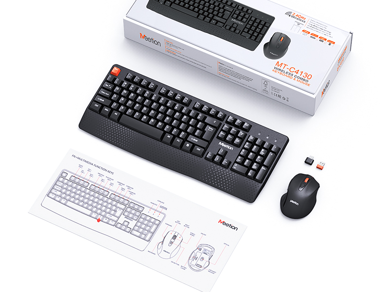Keyboard Mouse Combo Meetion MT-C4130 Wireless 