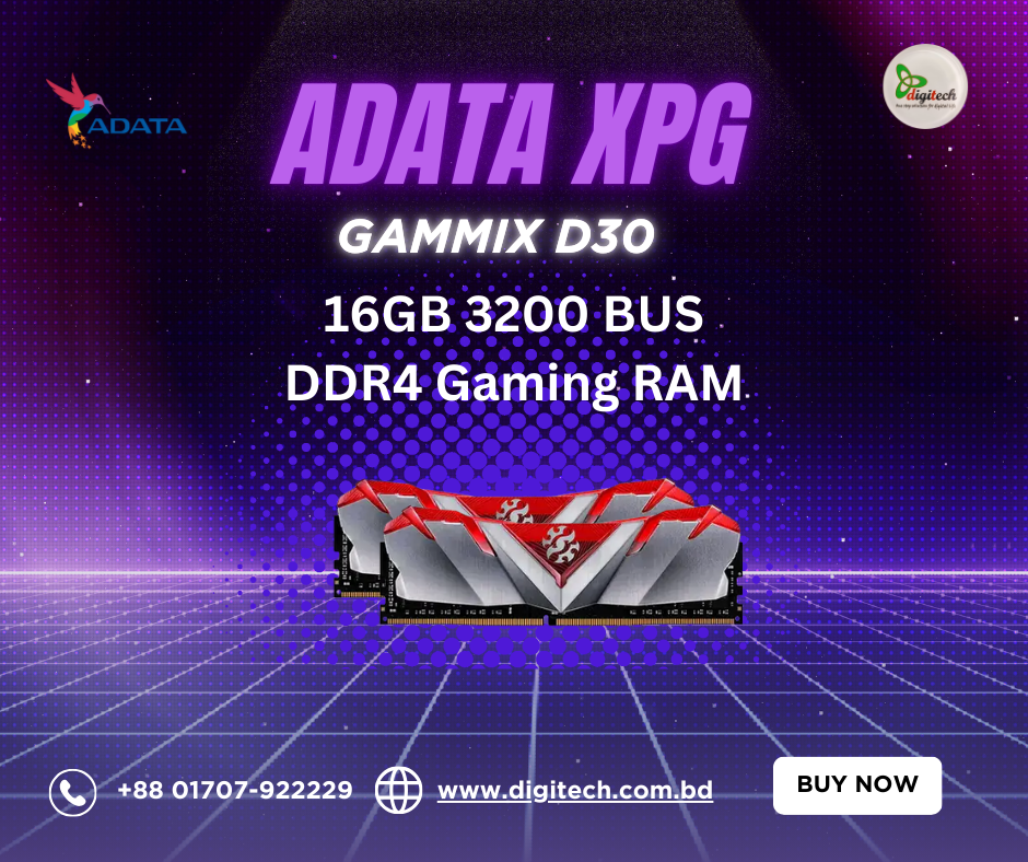 ADATA XPG GAMMIX D30 16GB 3200 BUS DDR4 Gaming RAM Warranty: Product lifetime