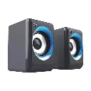 Pc Power HT-208 2:0 Wired Stereo Black Mini Multimedia Speaker