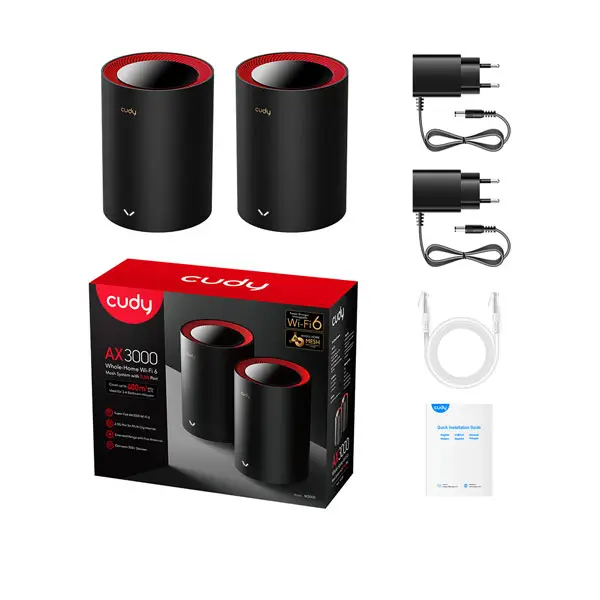 CUDY M3000(2-Pack) AX3000 Gigabit Whole Home Mesh
