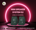 Pc Power SG-D7 2:0 Wired Stereo Black Mini Multimedia Speaker