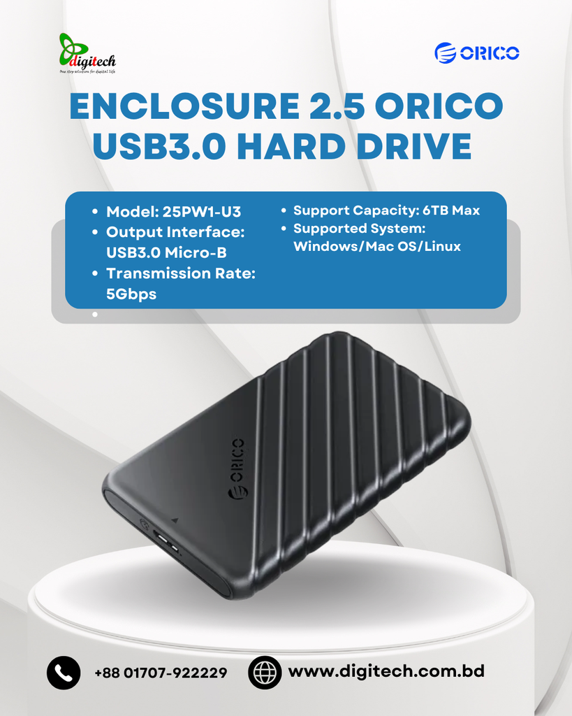 Enclosure 2.5 ORICO USB3.0 Hard Drive 
