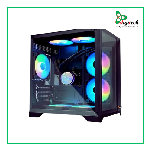 Casing PC Power Ice Cube 2024 BK mATX ARGB Gaming