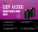CUDY M3000(2-Pack) AX3000 Gigabit Whole Home Mesh