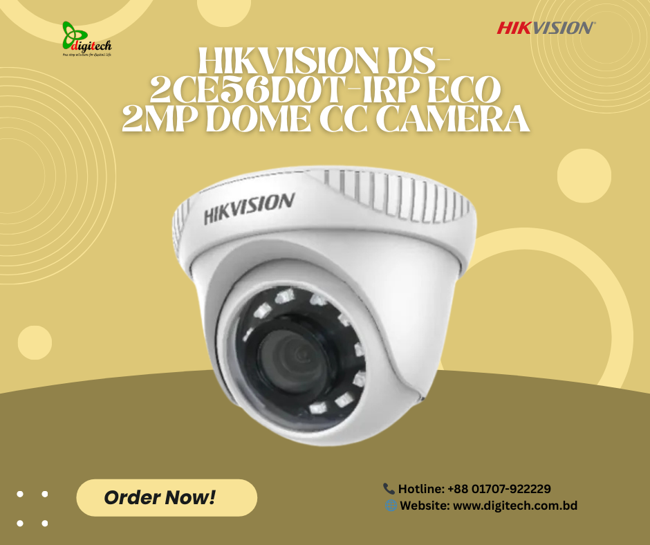 Hikvision DS-2CE56D0T-IRP ECO 2MP Dome CC Camera