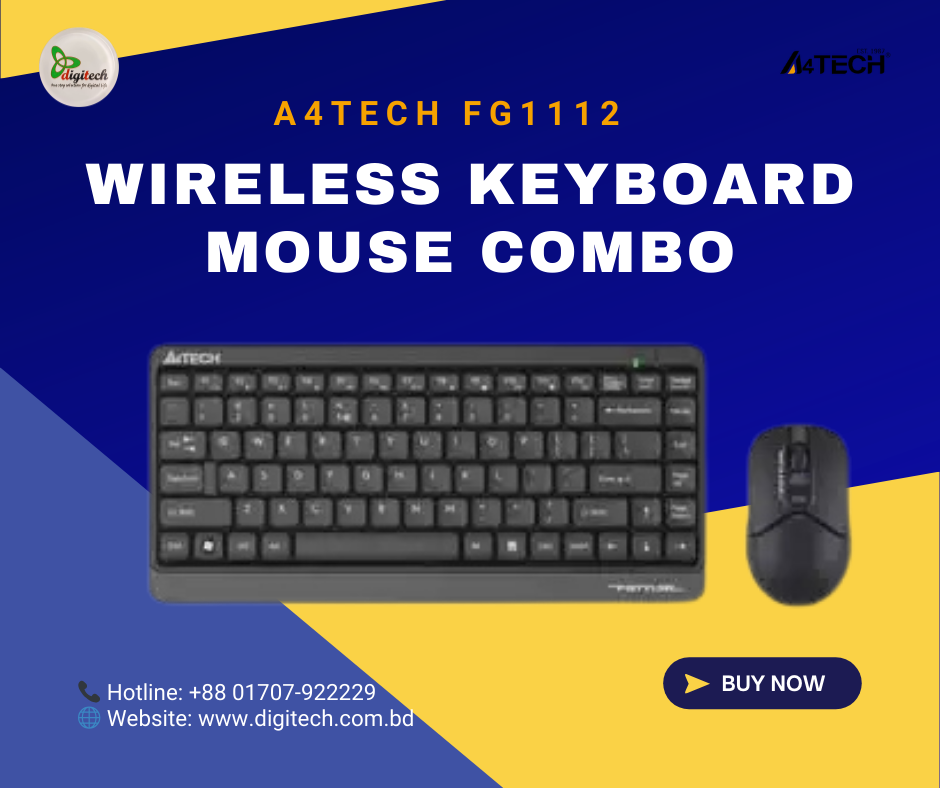 A4TECH FG1112 Wireless Keyboard Mouse Combo 1-Year Warranty