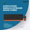 A4TECH FG1010 Wireless Keyboard Mouse Combo with Bangla 1years