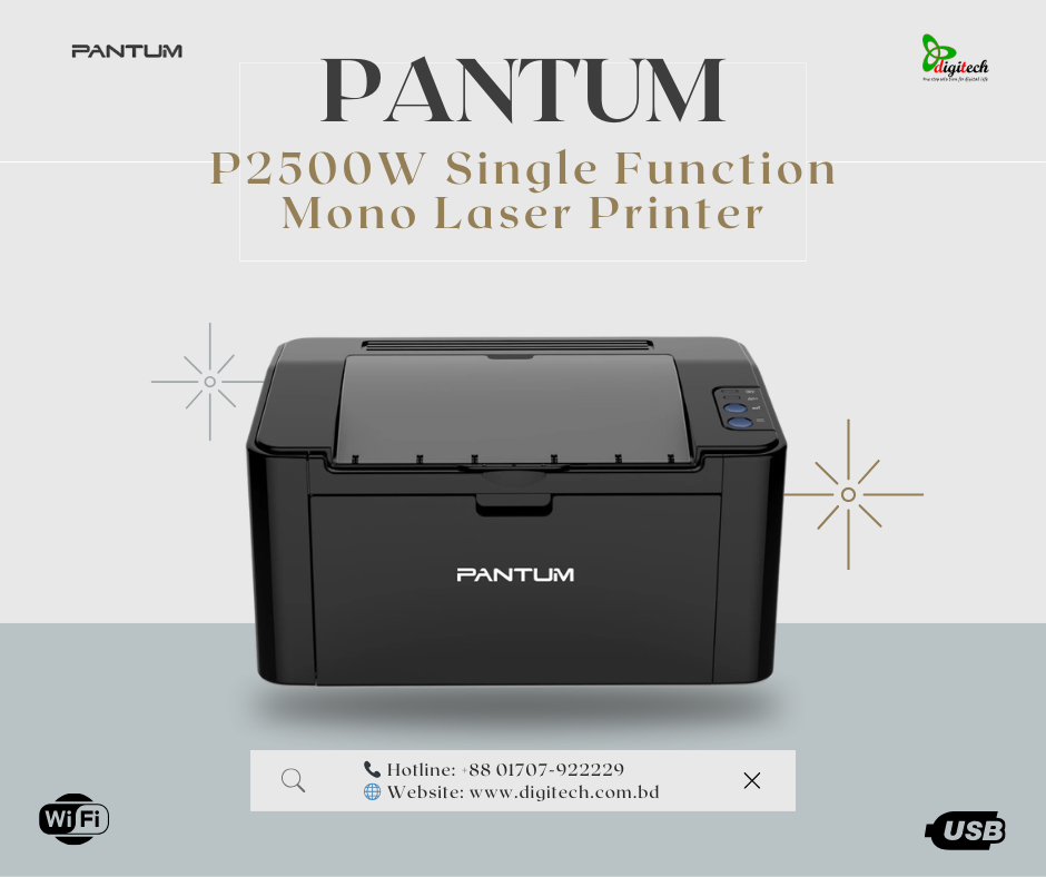 Pantum P2500W Single Function Mono Laser Printer