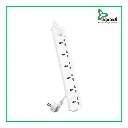 Power Strip Deli ET405 2 Pin 6 Port White (3 Meter)