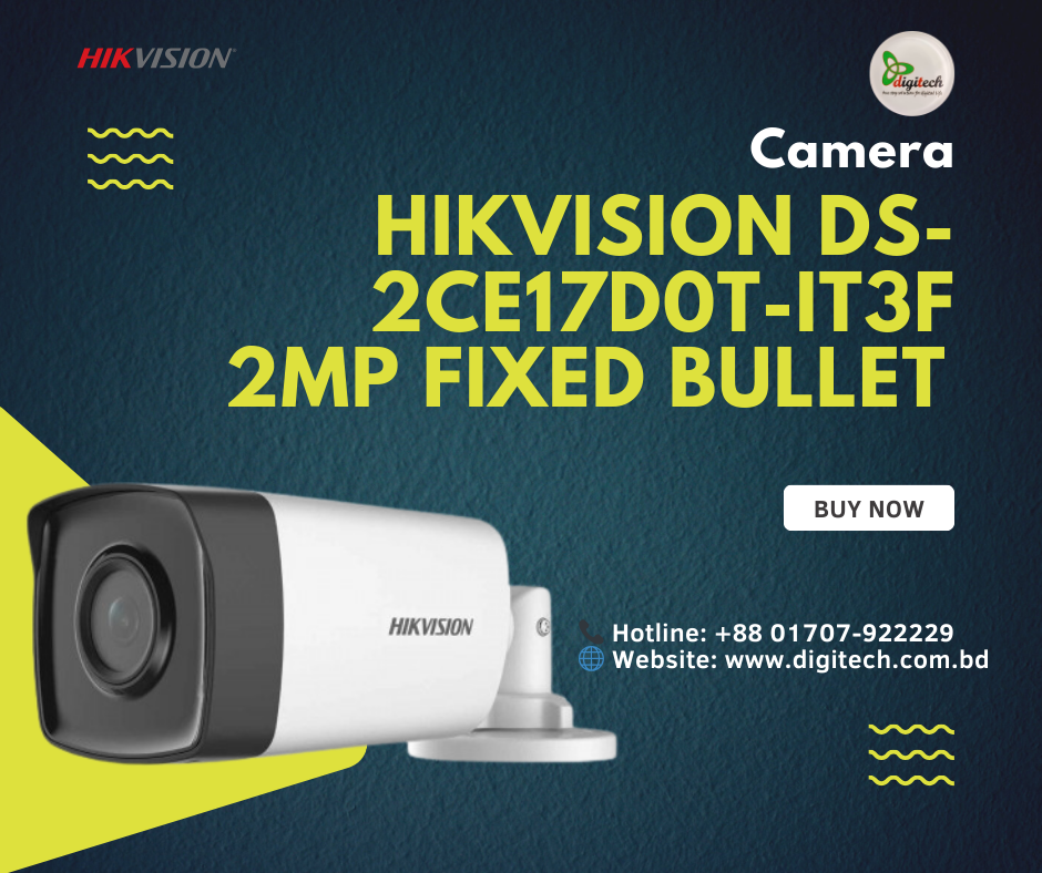 Hikvision DS-2CE17D0T-IT3F 2MP Fixed Bullet Camera