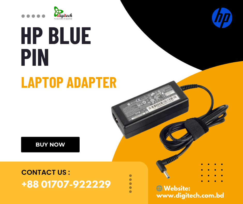 HP Blue Pin 19.5V 3.33A (65W) (4.5mm X 3.0mm) Laptop Adapter