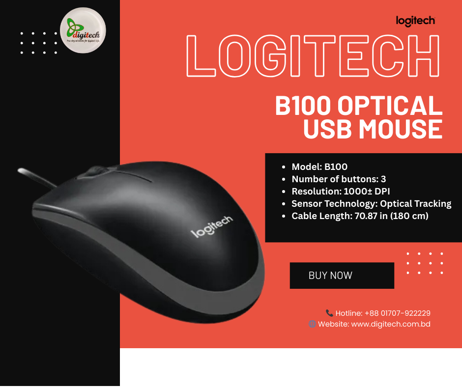 Logitech B100 Optical USB Mouse