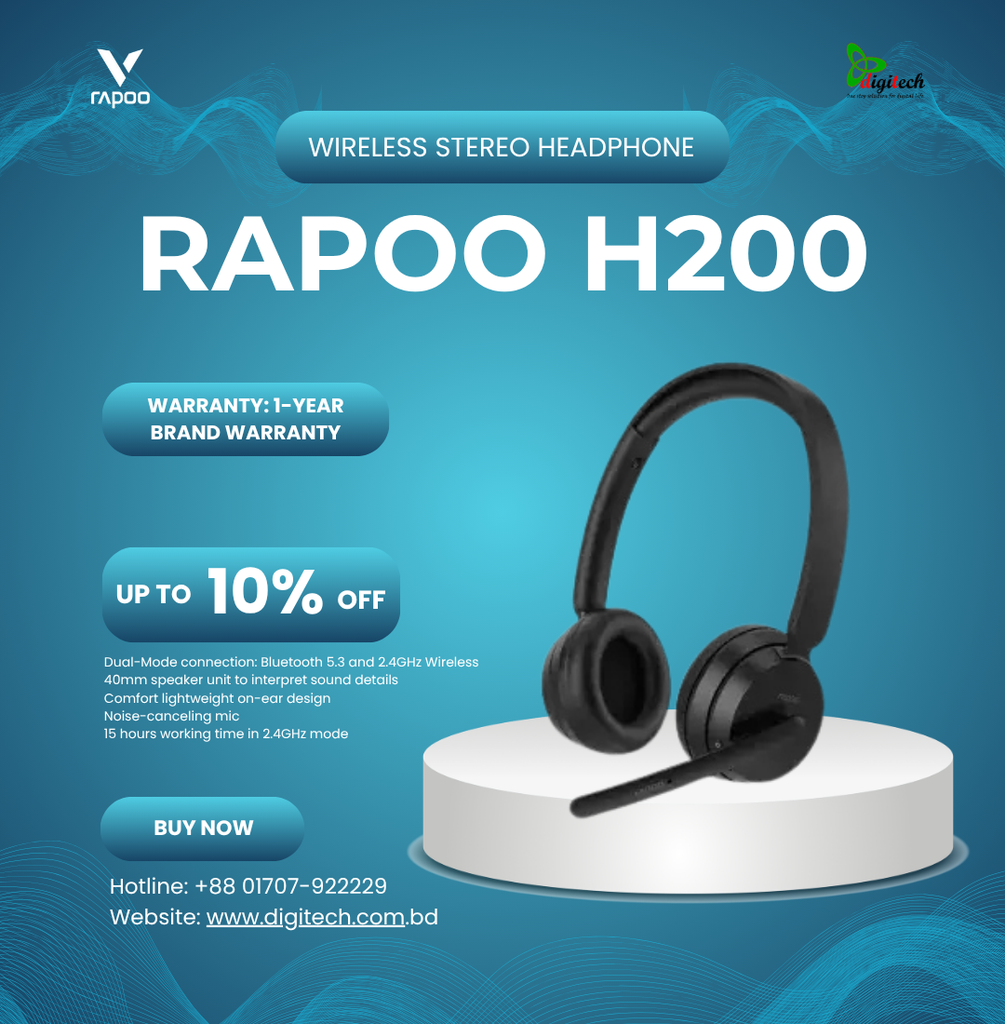 Rapoo H200 Wireless Stereo Headphone