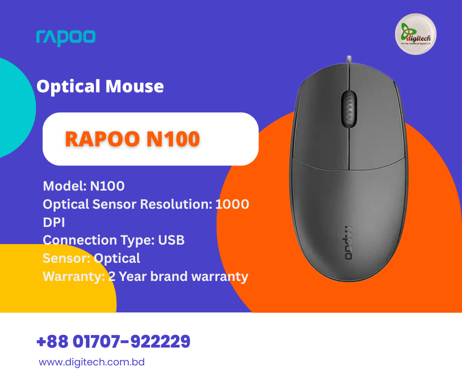 Rapoo N100 Optical Mouse