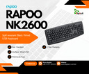 RAPOO NK2600 Spill-resistant Black Wired USB Keyboard