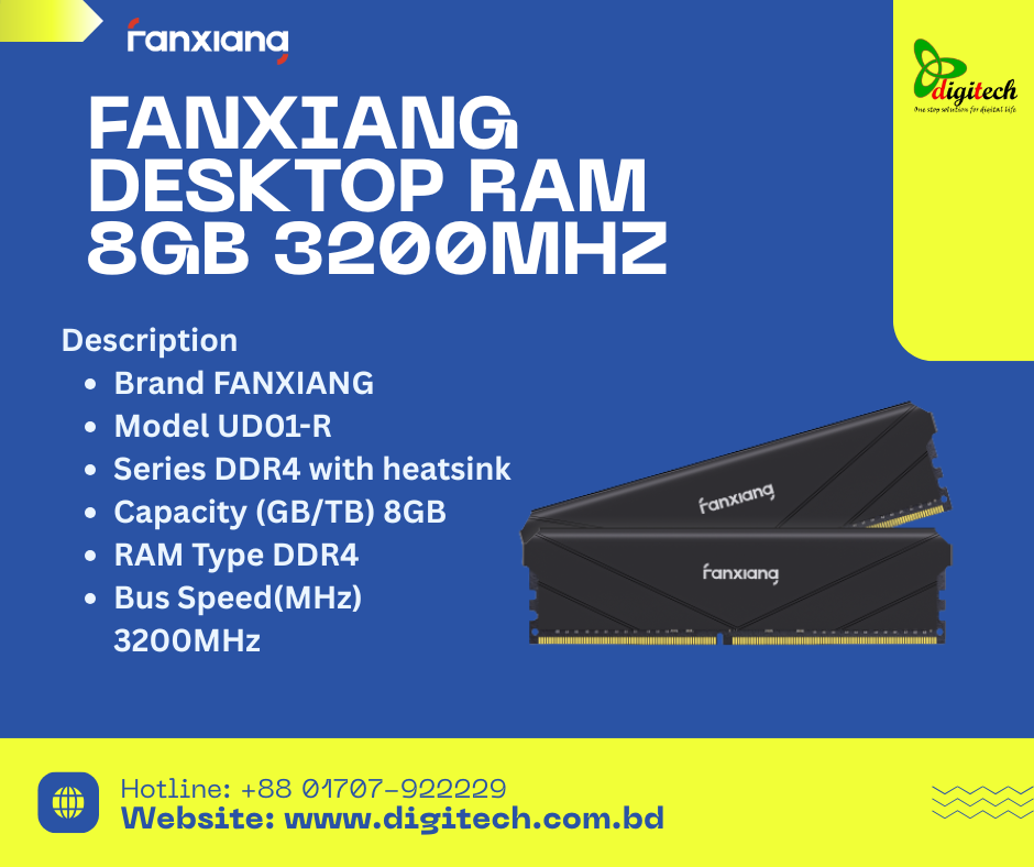 FanXiang Desktop Ram 8GB 3200MHz