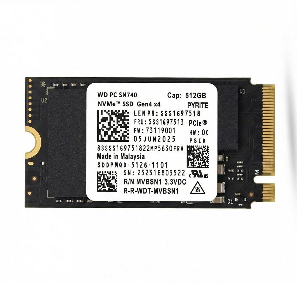 Western Digital 512GB PC SN740 M.2 2230 NVMe™ SSD Gen4 x4