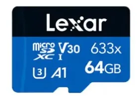 Lexar High-Performance 633x 64GB microSD UHS-I Memory Card