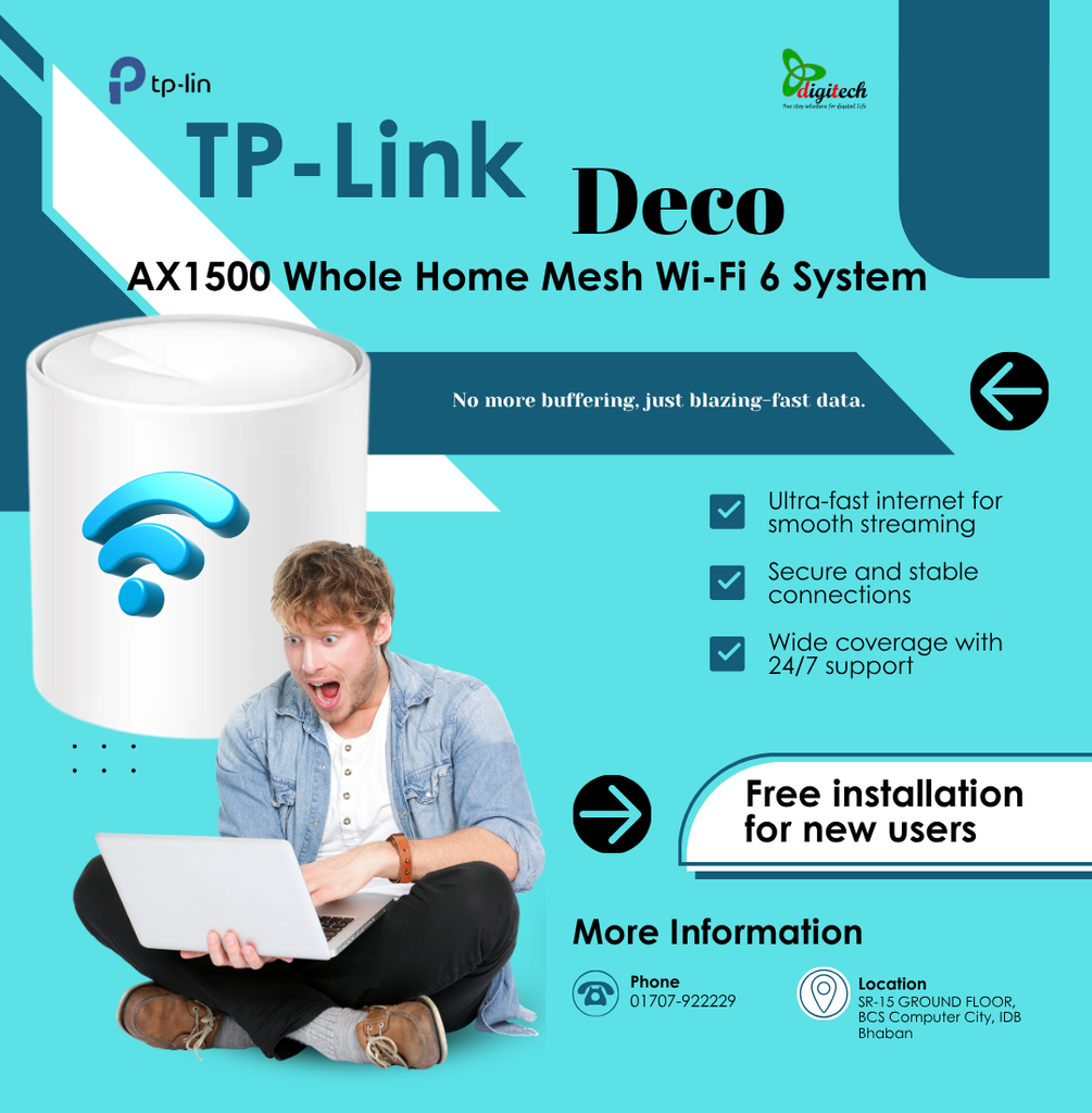 TP-Link Deco X10 AX1500 Dual-Band Mesh Router (1 Pack)