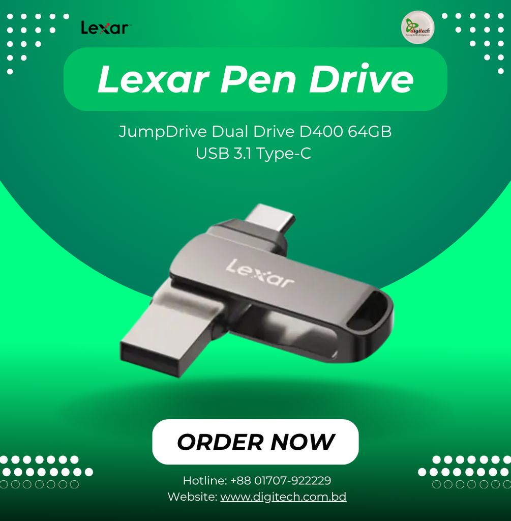Lexar Jump Dual Drive D400 64GB Pen Drive